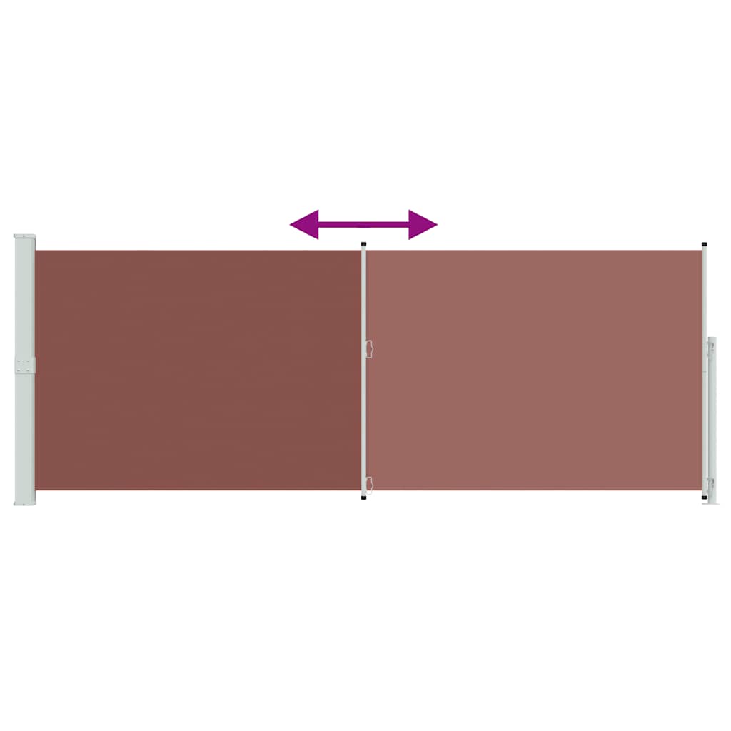 Copertină laterală retractabilă de terasă, maro, 180x500 cm GartenMobel Dekor