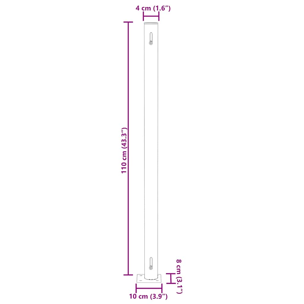 Copertină laterală retractabilă de terasă, maro, 180x500 cm GartenMobel Dekor