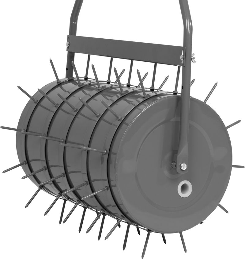 Tăvălug aerator pentru gazon Garden GS001, 59 cm, metal, cu țepi