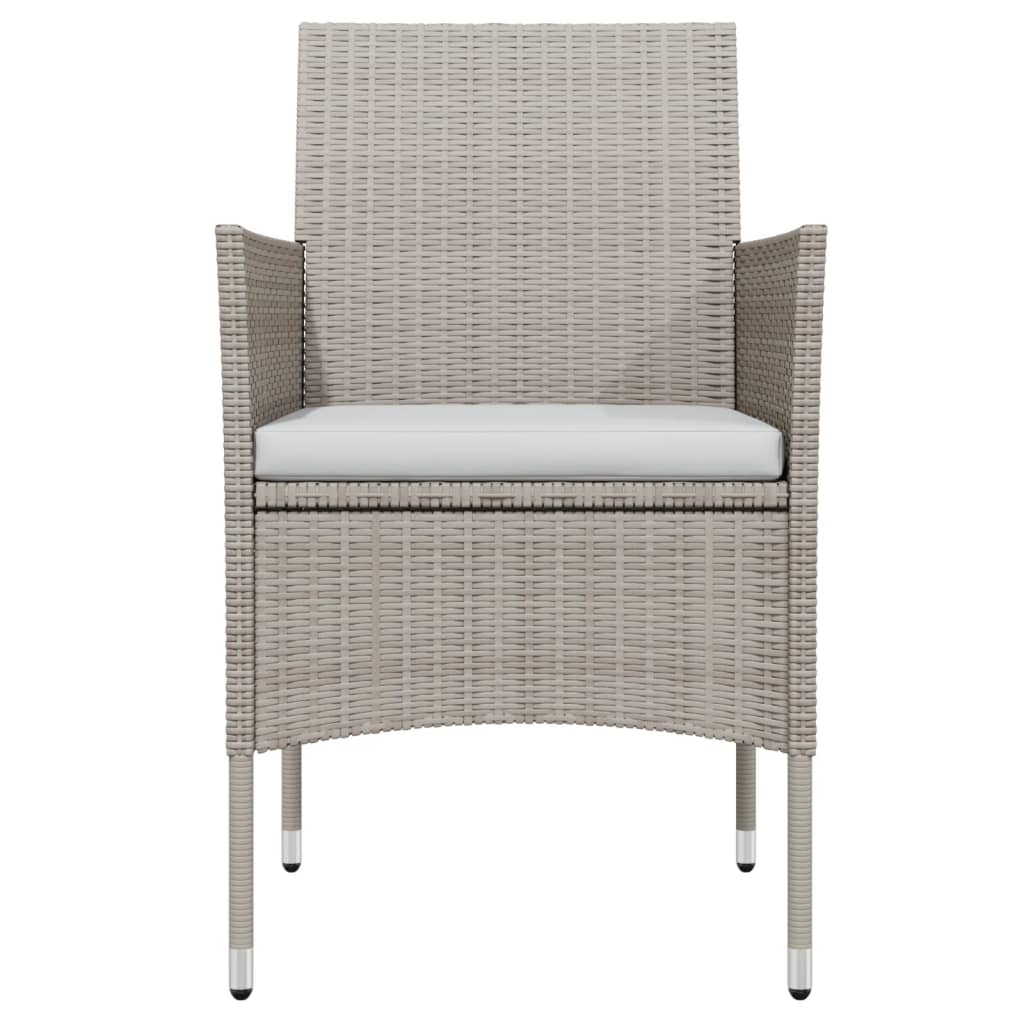 Set de masă pentru grădină, 5 piese, cu perne, bej și negru GartenMobel Dekor