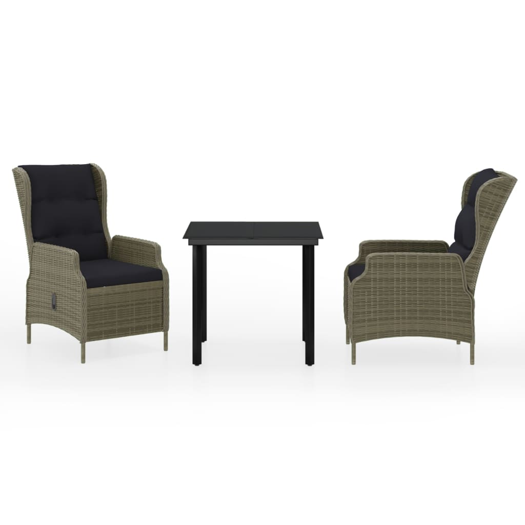 Set mobilier pentru grădină, 3 piese, maro GartenMobel Dekor