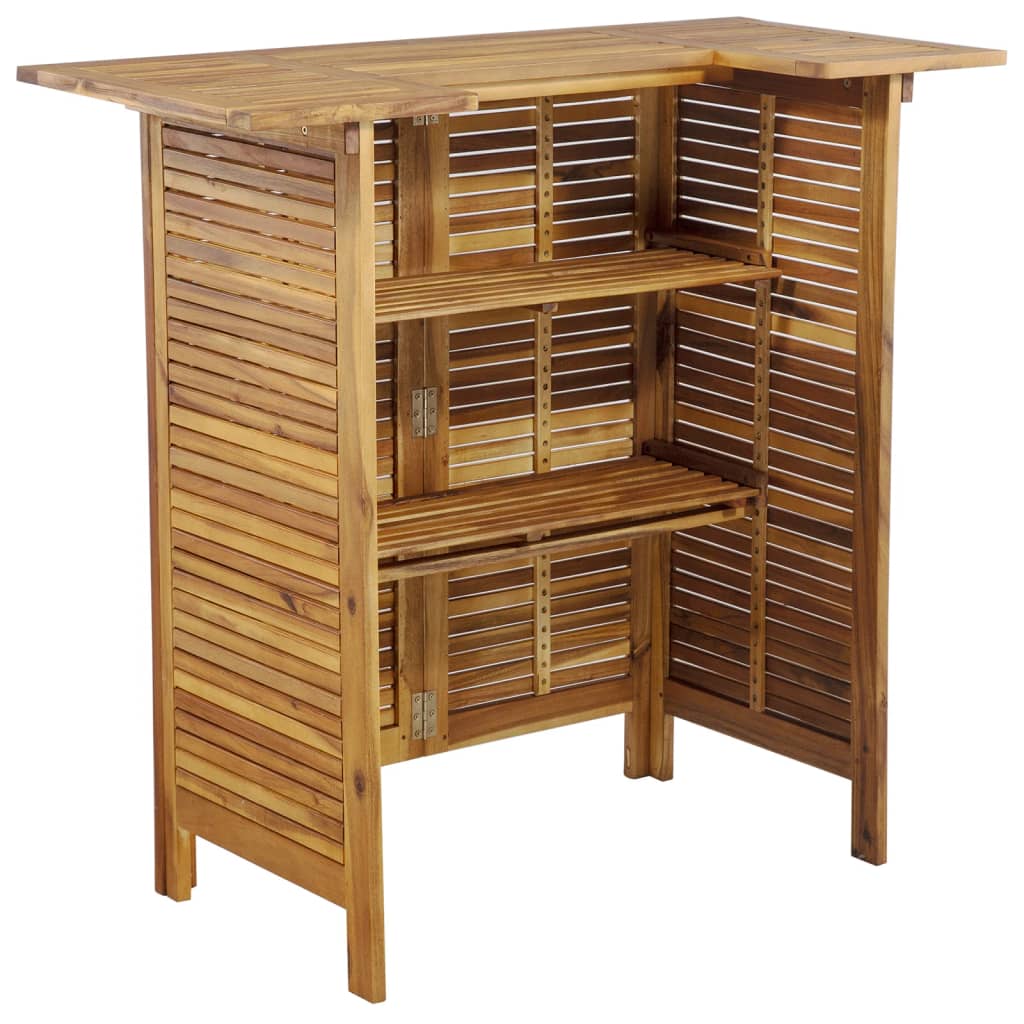Set mobilier de bar de grădină, 5 piese, lemn masiv de acacia GartenMobel Dekor