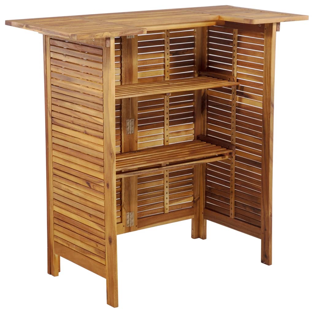 Set mobilier de bar de grădină, 5 piese, lemn masiv de acacia GartenMobel Dekor