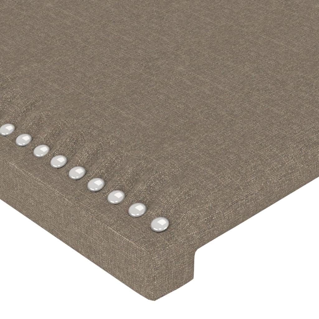 Tăblie de pat gri taupe 200x5x118/128 cm, material textil GartenMobel Dekor