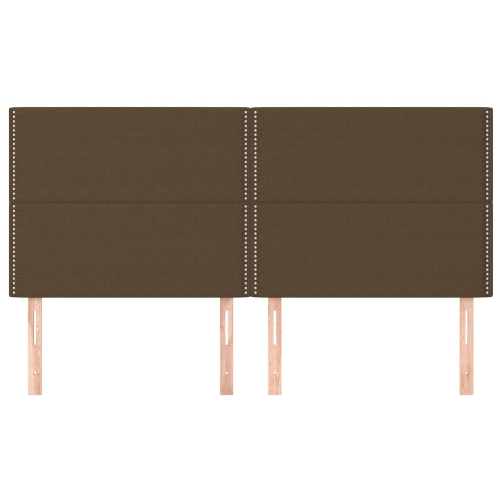 Tăblie de pat maro închis 200x5x118/128 cm, material textil GartenMobel Dekor