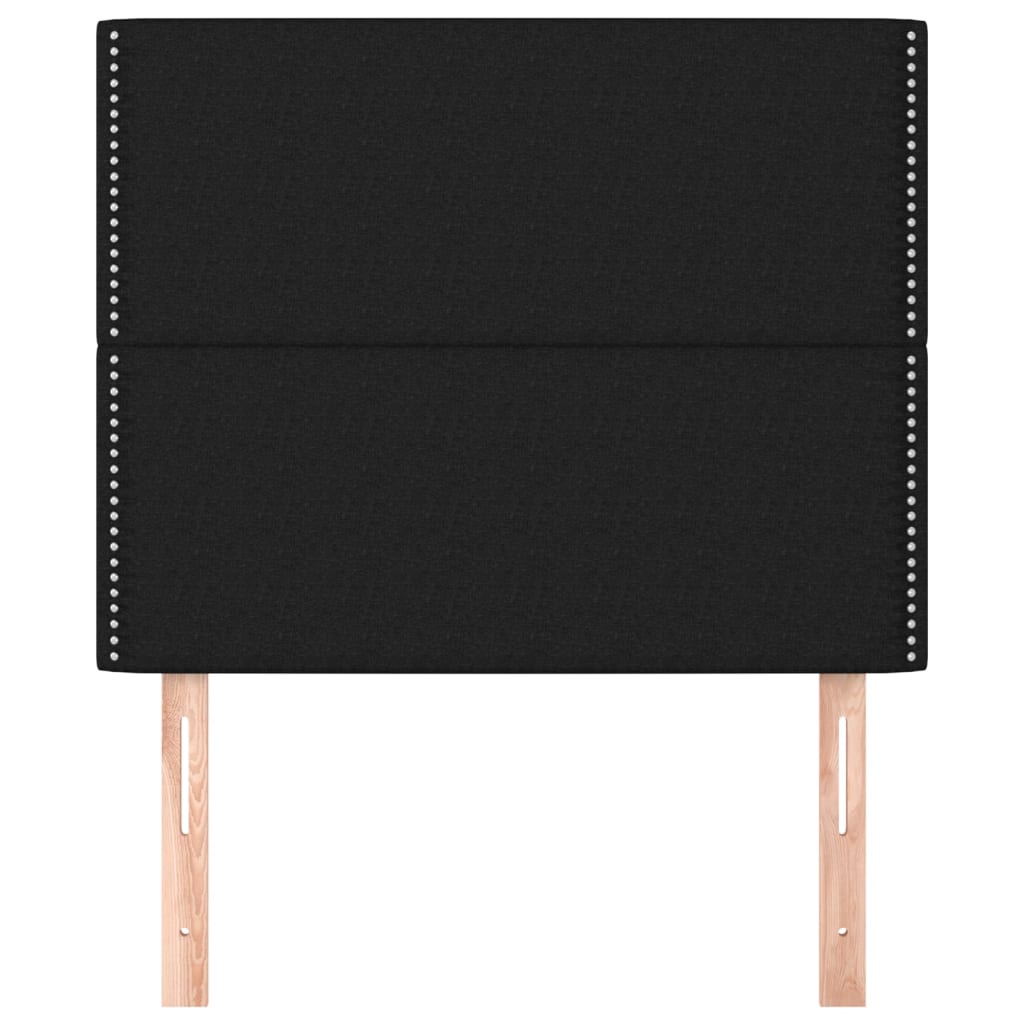 Tăblie de pat neagră 90x5x118/128 cm, material textil GartenMobel Dekor