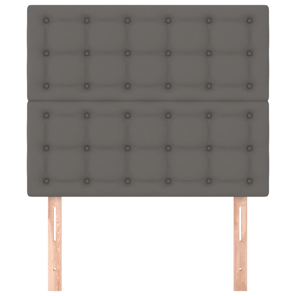 Tăblie de pat gri 90x5x118/128 cm piele ecologică GartenMobel Dekor