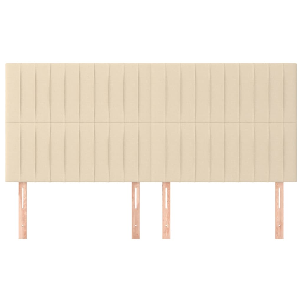 Tăblie de pat crem 180x5x118/128 cm, material textil GartenMobel Dekor