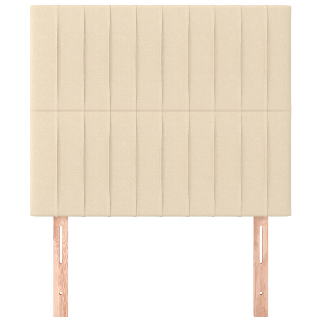 Tăblie de pat crem 90x5x118/128 cm, material textil GartenMobel Dekor