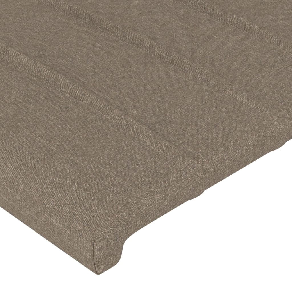 Tăblie de pat gri taupe 200x5x118/128 cm, material textil GartenMobel Dekor