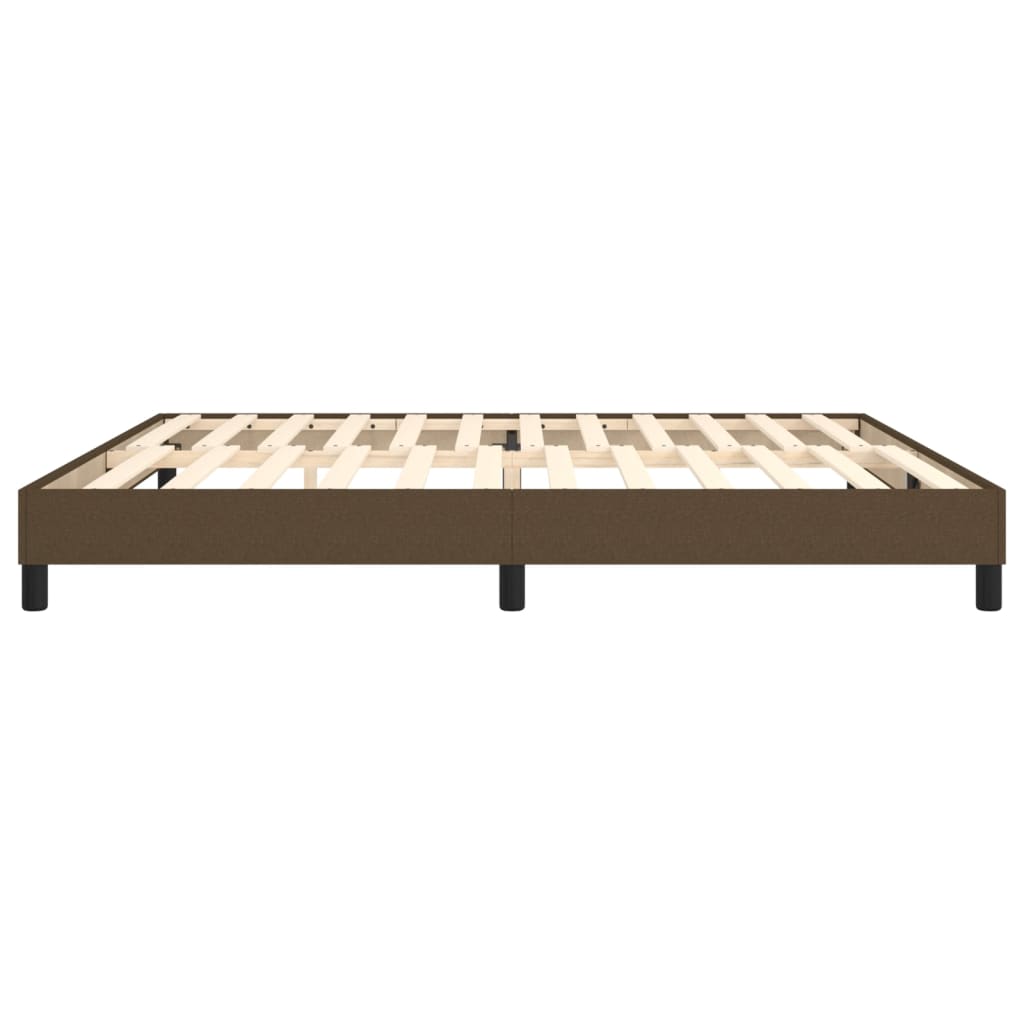 Cadru de pat cu arcuri, maro închis, 200x200 cm, textil GartenMobel Dekor