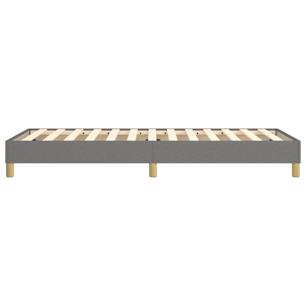 Cadru de pat cu arcuri, gri închis, 100x200 cm, textil GartenMobel Dekor