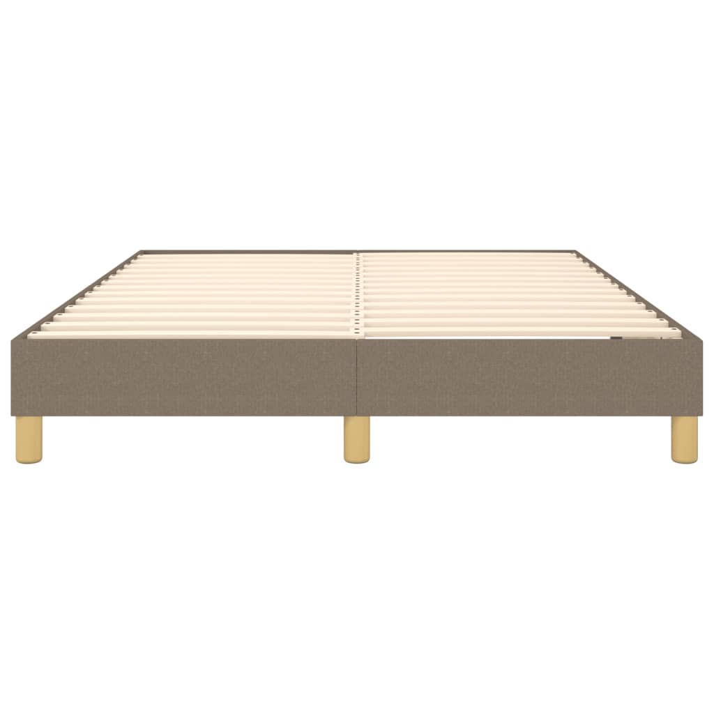 Cadru de pat cu arcuri, gri taupe, 140x200 cm, textil GartenMobel Dekor