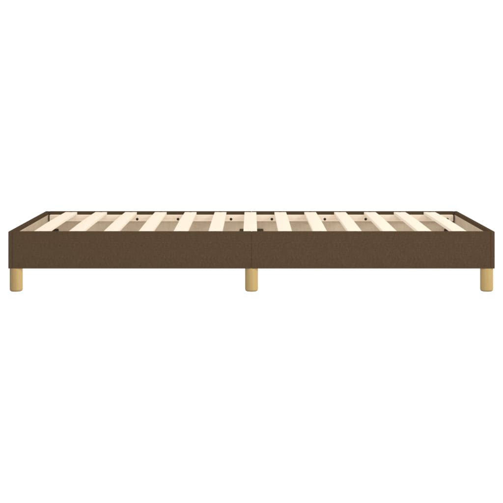 Cadru de pat cu arcuri, maro închis, 100x200 cm, textil GartenMobel Dekor