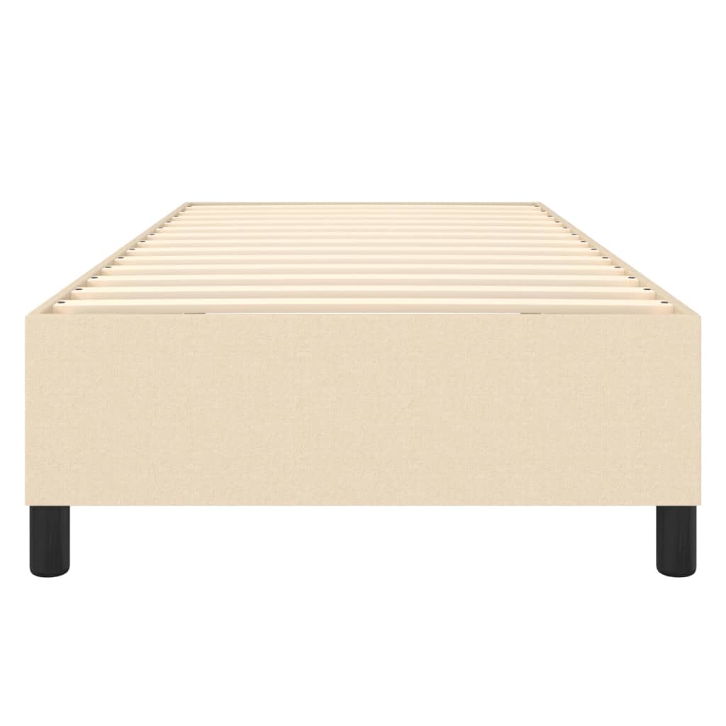 Cadru de pat cu arcuri cremă 80x200 cm țesătură GartenMobel Dekor