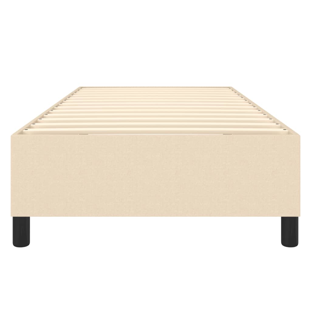 Cadru de pat cu arcuri cremă 90x190 cm țesătură GartenMobel Dekor