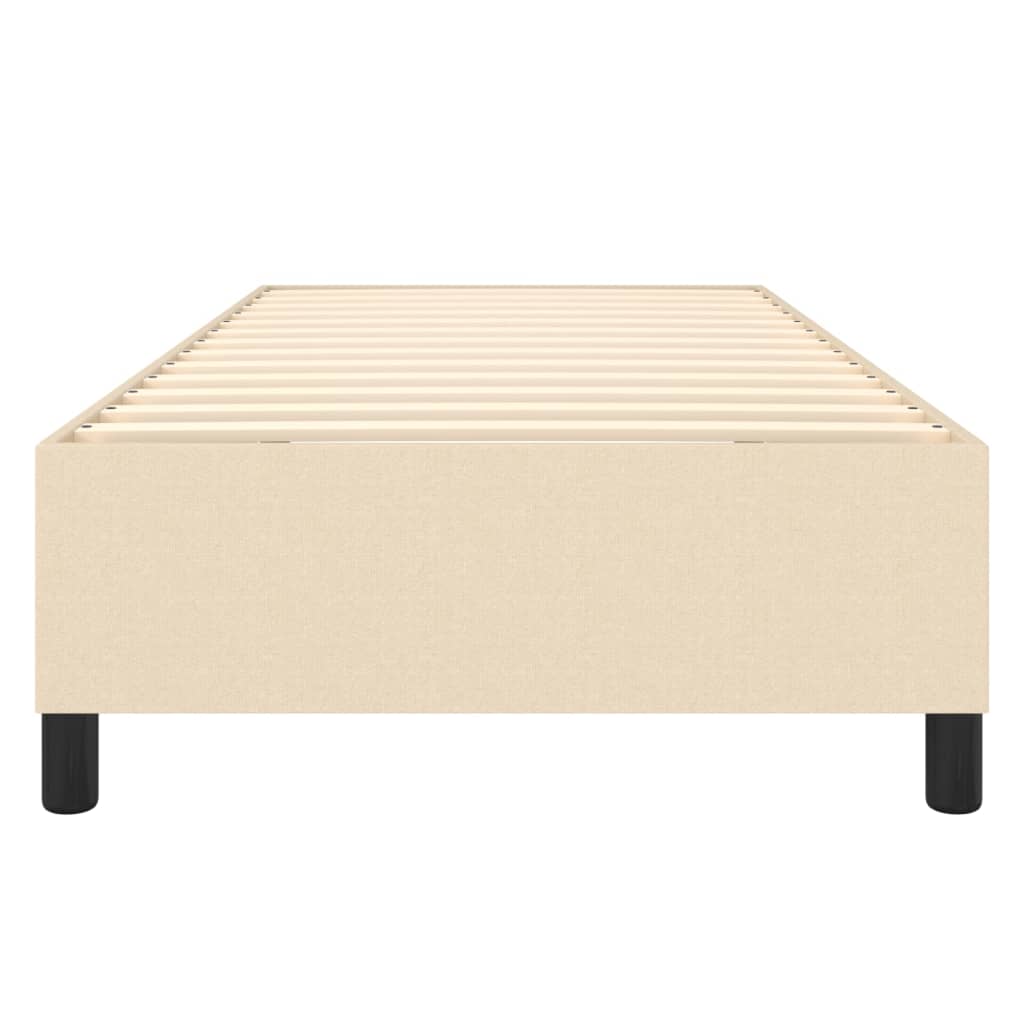 Cadru de pat cu arcuri cremă 90x200 cm țesătură GartenMobel Dekor