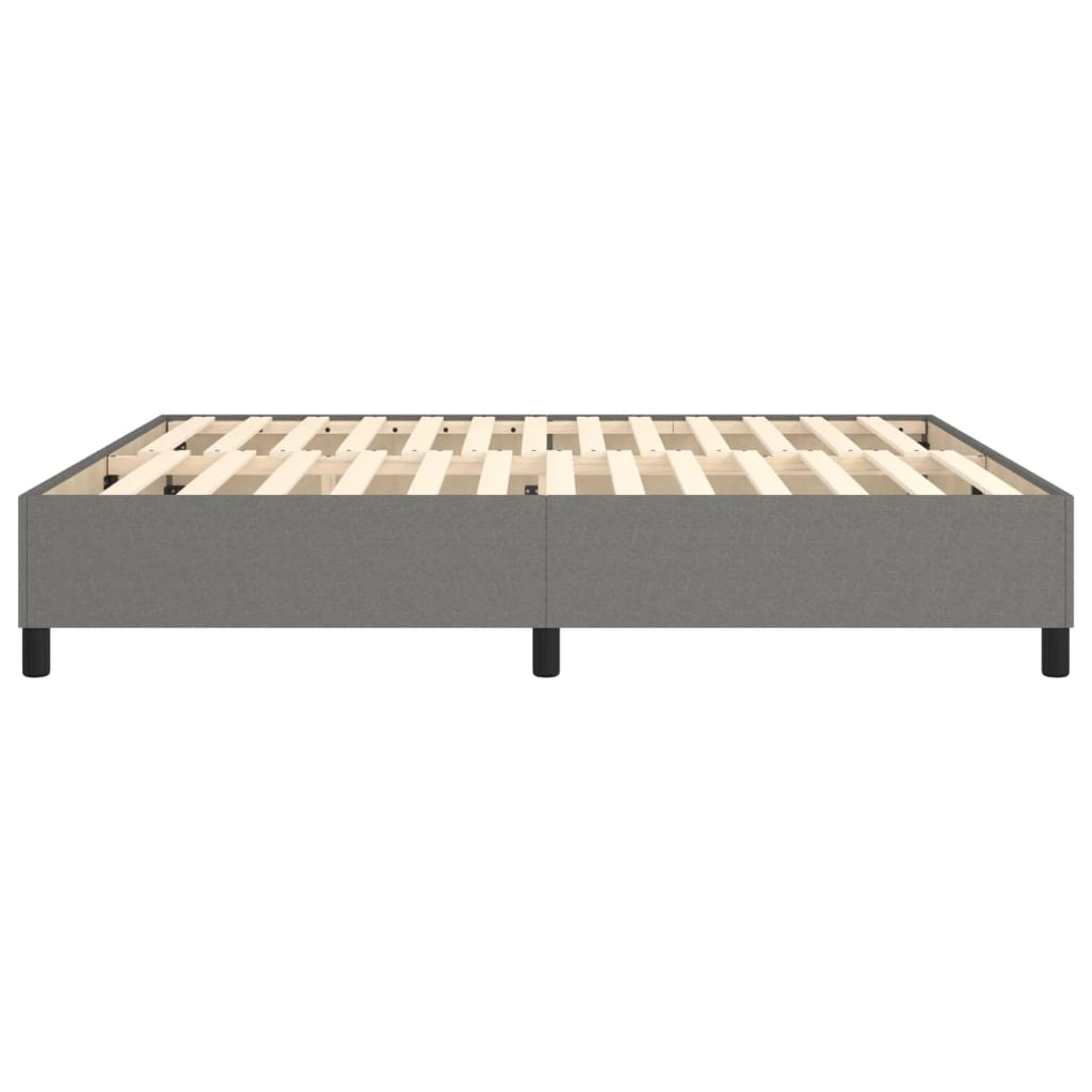 Cadru de pat cu arcuri, gri închis, 160x200 cm, textil GartenMobel Dekor