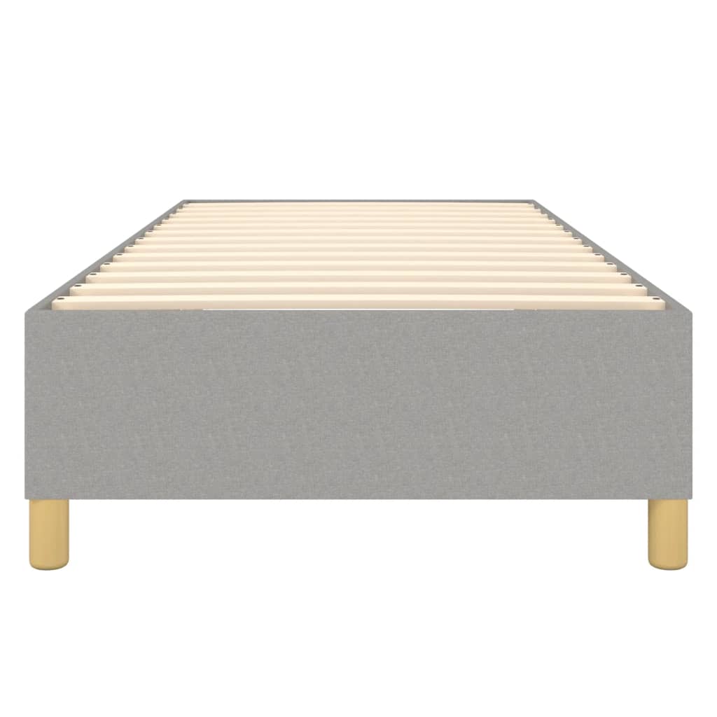 Cadru de pat cu arcuri, gri deschis, 90x190 cm, textil GartenMobel Dekor