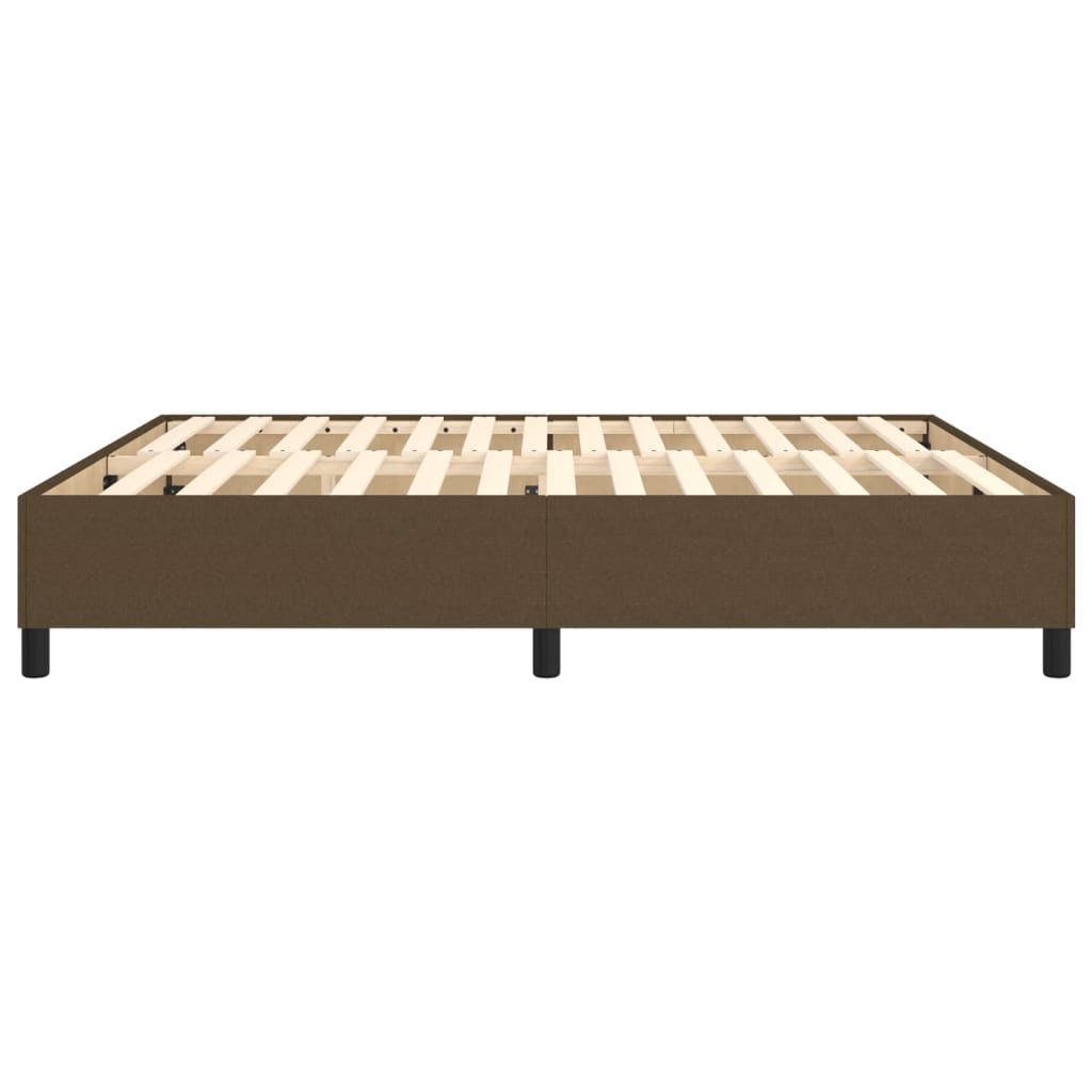 Cadru de pat cu arcuri, maro închis, 160x200 cm, textil GartenMobel Dekor