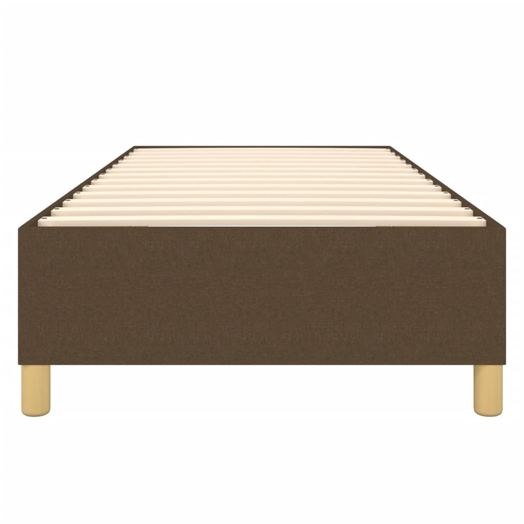 Cadru de pat cu arcuri, maro închis, 80x200 cm, textil GartenMobel Dekor