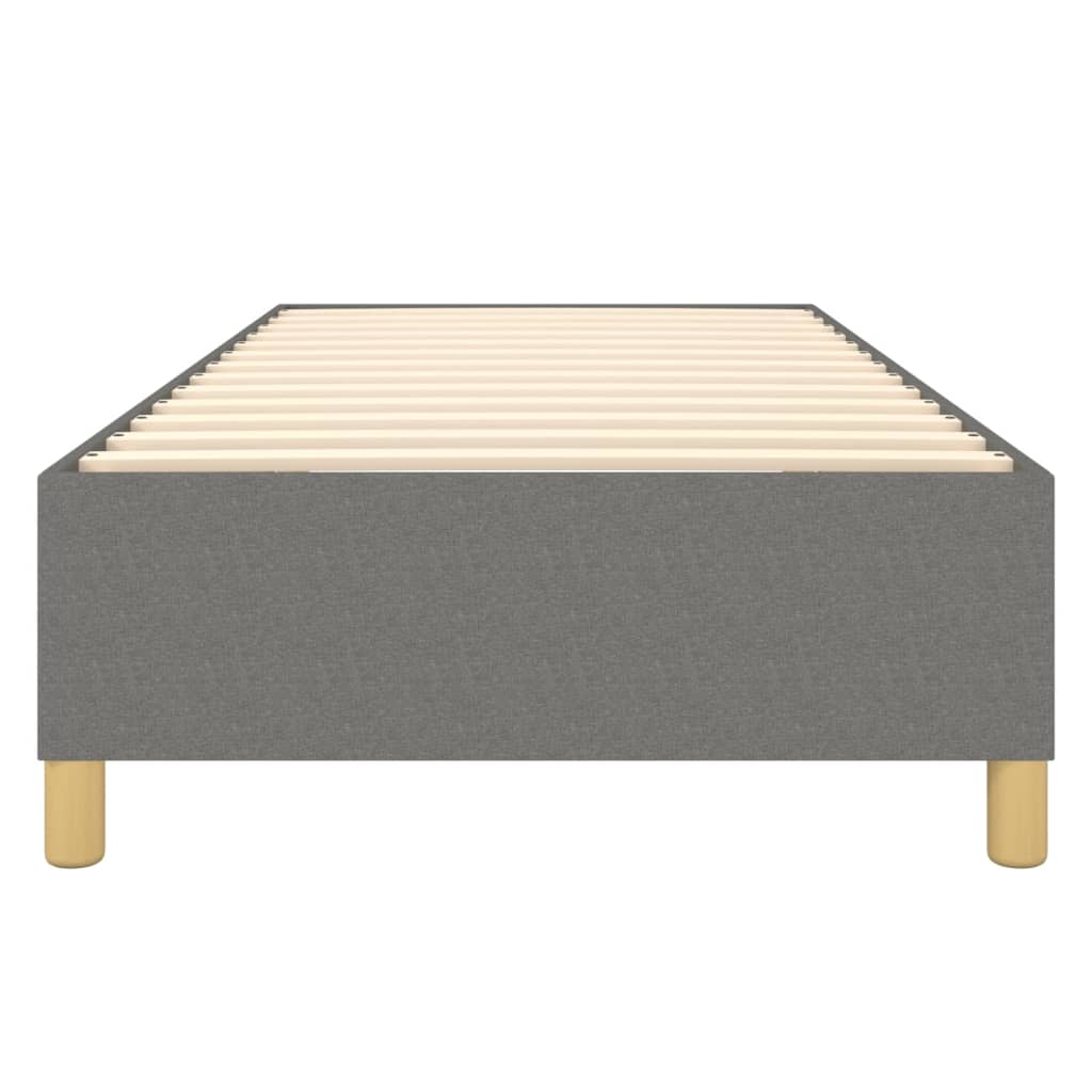 Cadru de pat cu arcuri, gri închis, 90x200 cm, textil GartenMobel Dekor