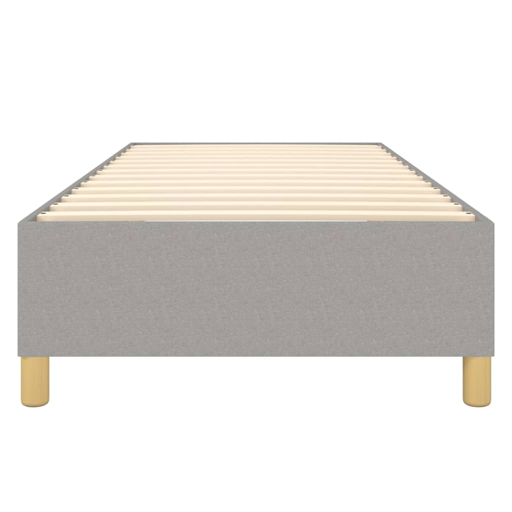 Cadru de pat cu arcuri, gri deschis, 90x200 cm, textil GartenMobel Dekor