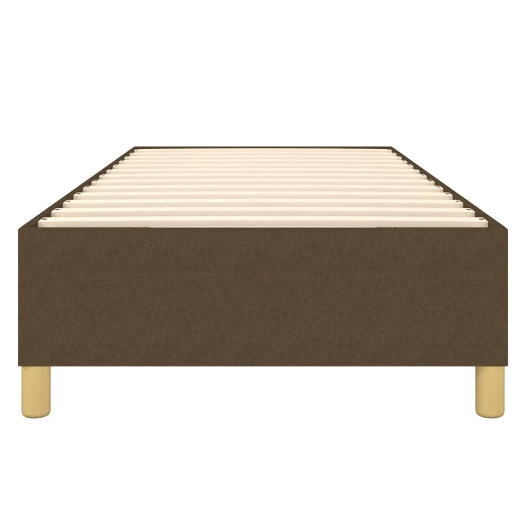 Cadru de pat cu arcuri, maro închis, 90x200 cm, textil GartenMobel Dekor