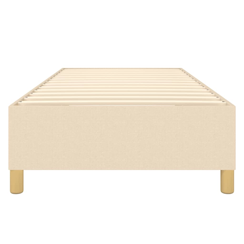 Cadru de pat cu arcuri cremă 90x200 cm țesătură GartenMobel Dekor