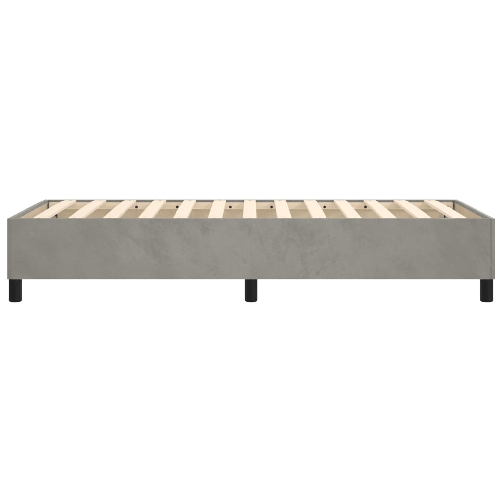 Cadru de pat cu arcuri, gri deschis, 80x200 cm, catifea GartenMobel Dekor
