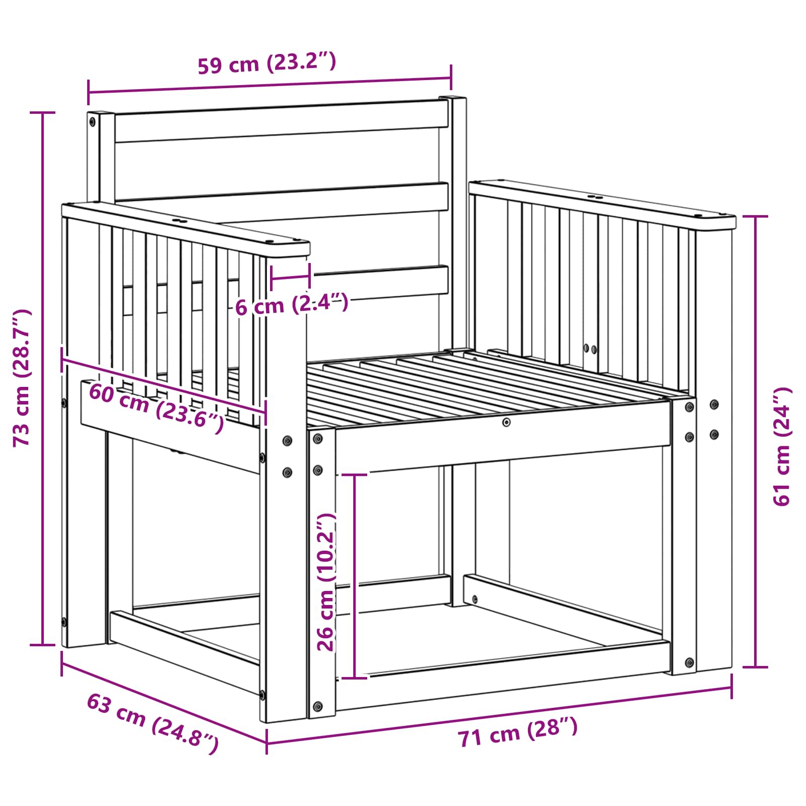 Set de canapele de exterior Lemn Solid de Acacia natural GartenMobel Dekor