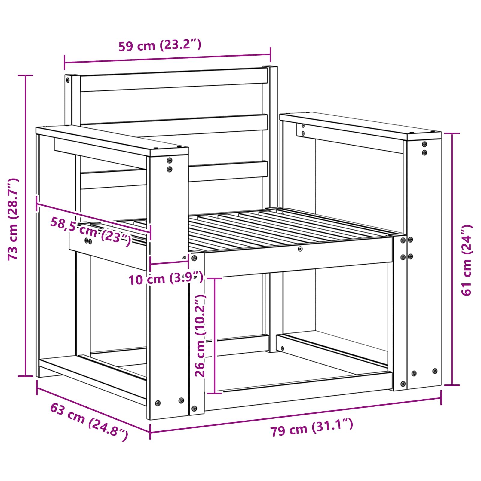 Set de canapele de exterior Lemn Solid de Acacia natural GartenMobel Dekor
