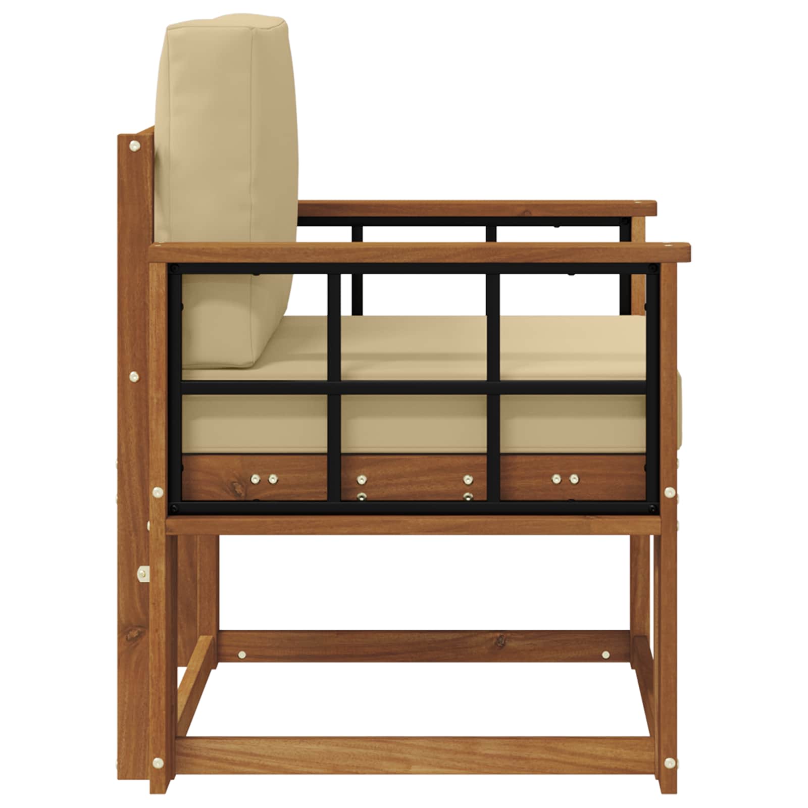 Set de canapele de exterior Lemn de acacia solid și poliester GartenMobel Dekor