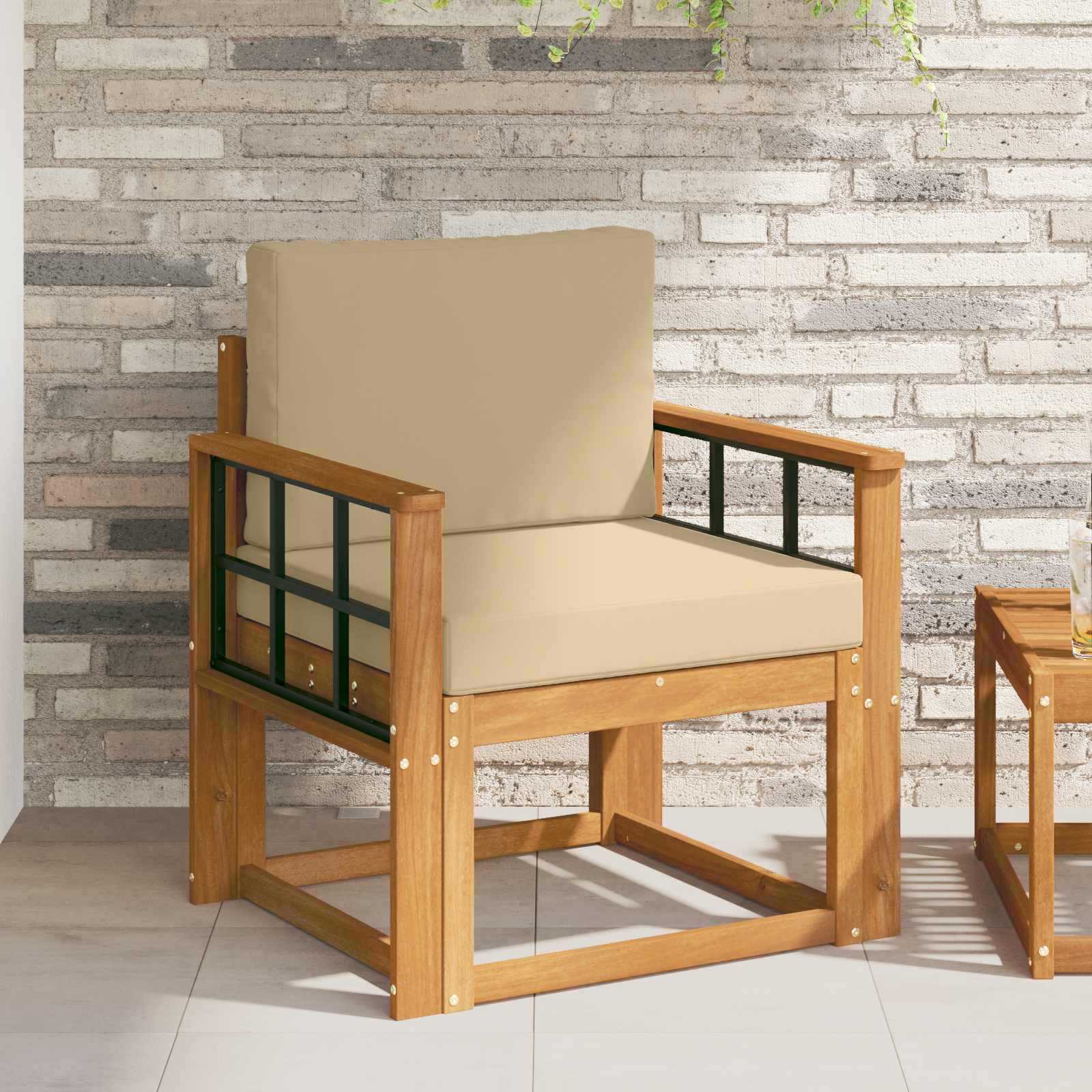 Set de canapele de exterior Lemn de acacia solid și poliester GartenMobel Dekor