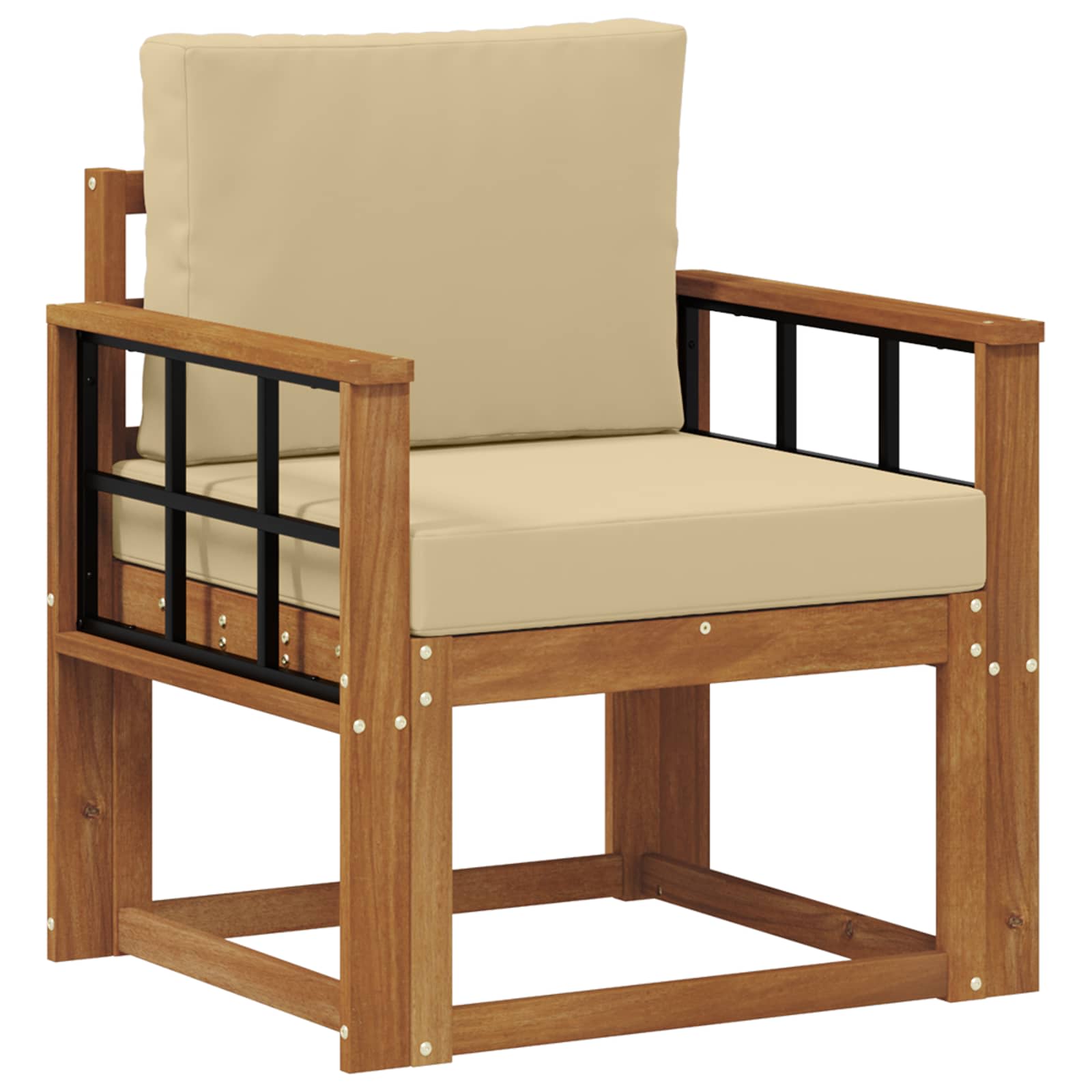 Set de canapele de exterior Lemn de acacia solid și poliester GartenMobel Dekor