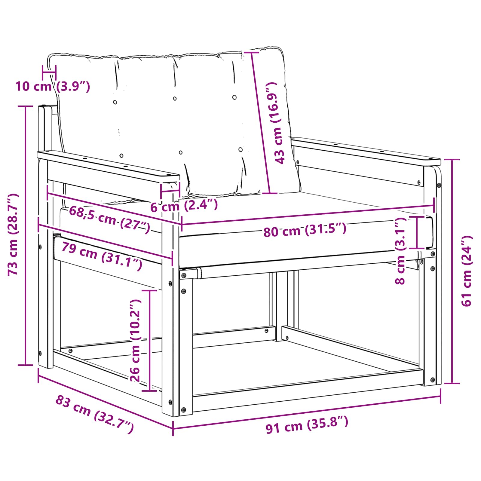 Set de canapele de exterior Lemn solid de Acacia și Textilene GartenMobel Dekor