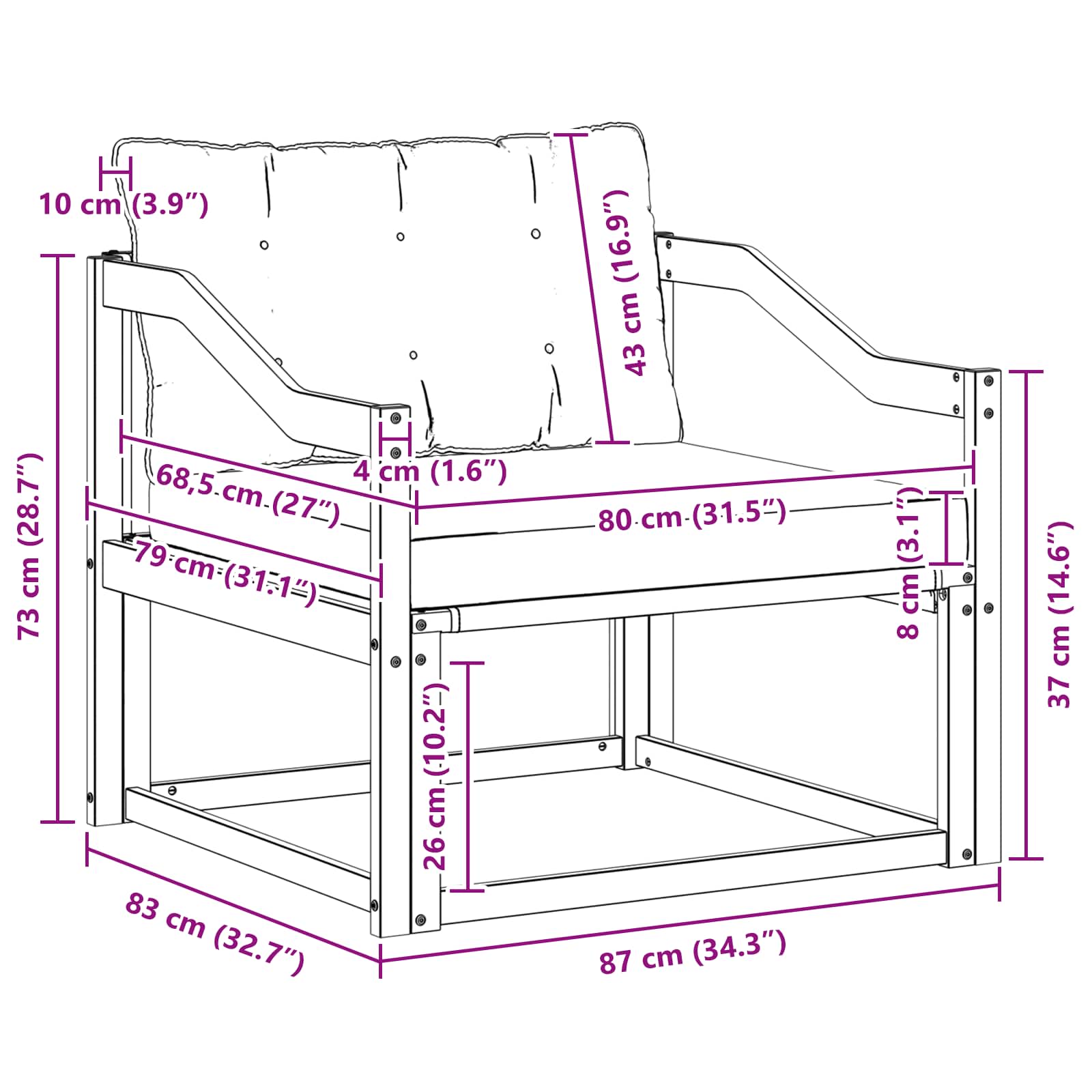 Set de canapele de exterior Lemn solid de Acacia și Textilene GartenMobel Dekor