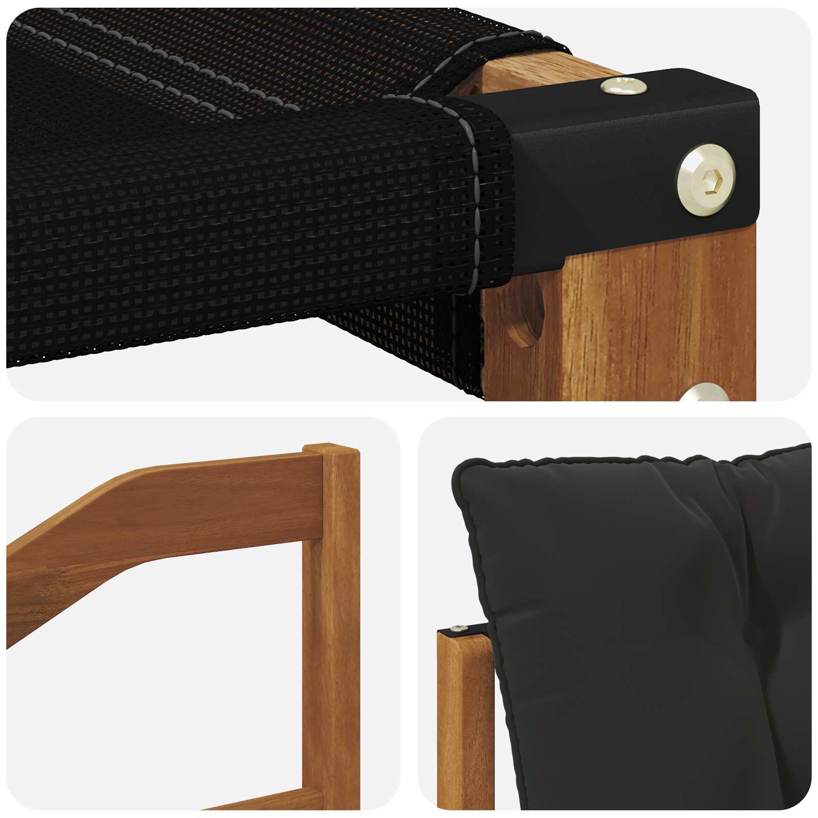 Set de canapele de exterior Lemn solid de Acacia și Textilene GartenMobel Dekor