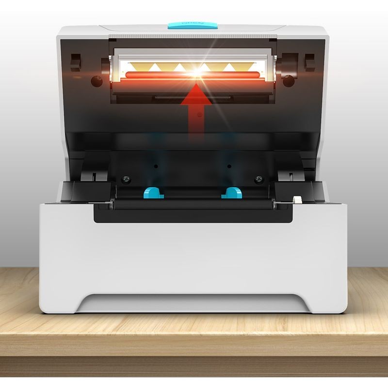 Imprimantă termică de etichete 80 mm cu Bluetooth 4.0, Android/iOS/Windows, suport rolă