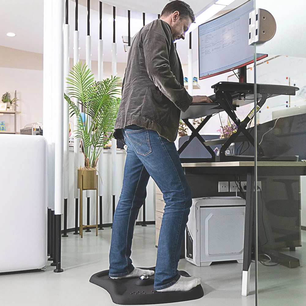 Suport ergonomic anti-oboseală pentru birou, 3 zone masaj, antiderapant, 71x61x7,5 cm