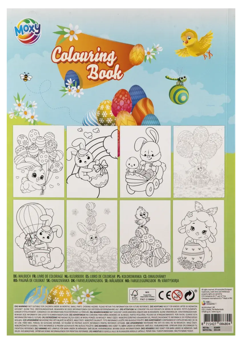 Carte de colorat - Vine Pastele (64 pagini) PlayLearn Toys