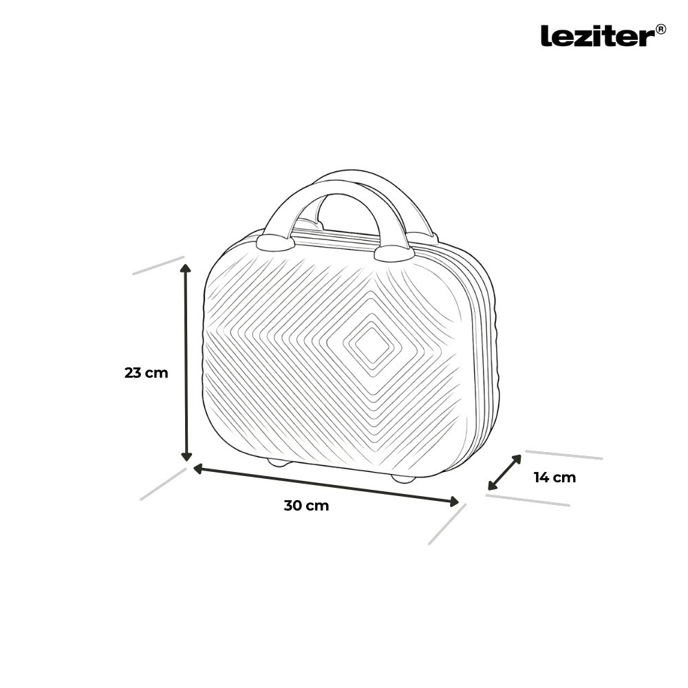 Set 3 piese valize Leziter TraveLux Pro XIII, ABS, aur roz
