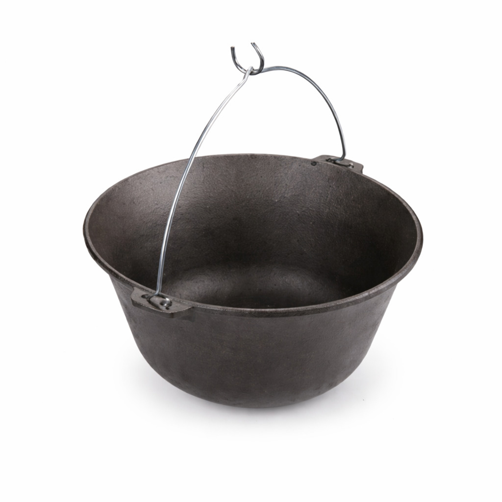 Ceaun din fontă naturală 7,2 L (32,5 cm) cu toartă, pentru foc deschis