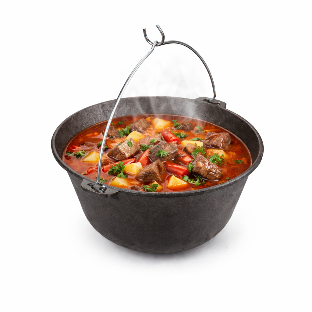 Ceaun din fontă naturală 7,2 L (32,5 cm) cu toartă, pentru foc deschis