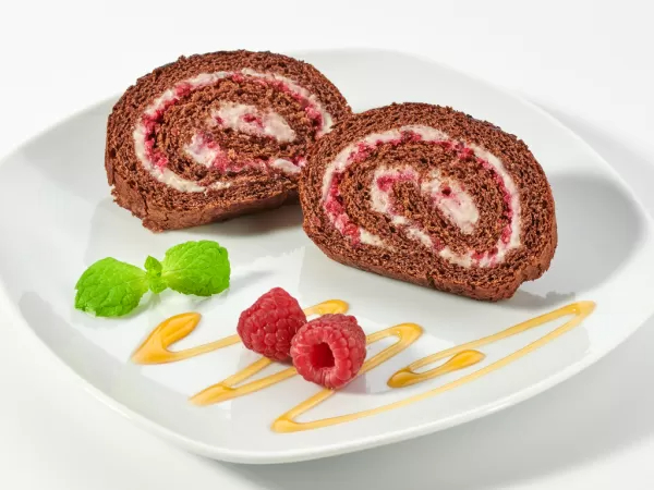 Ruladă Marlenka cu miere, cacao și zmeură, 300 g – desert fin cu cremă