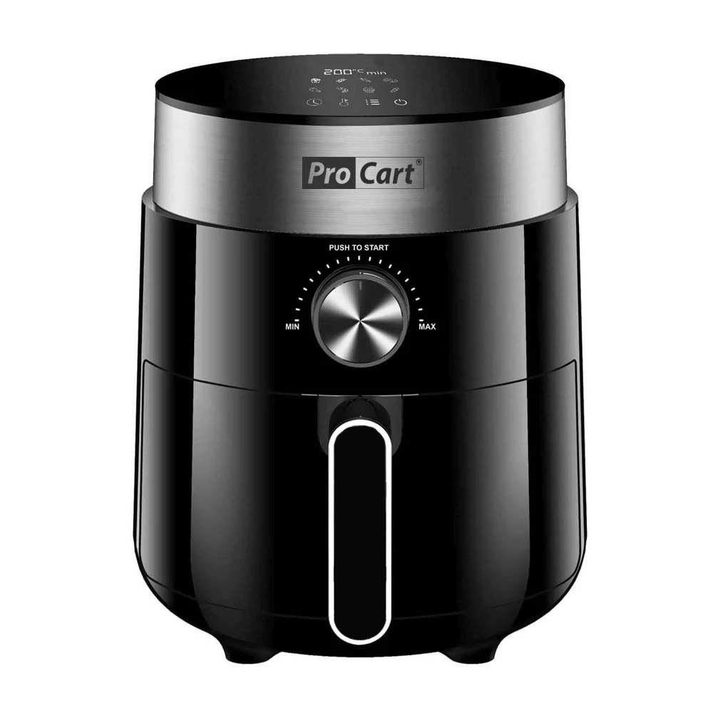Friteuză cu aer cald ProCart AirFryer 1200W, 2.5L, display digital LED, negru-gri