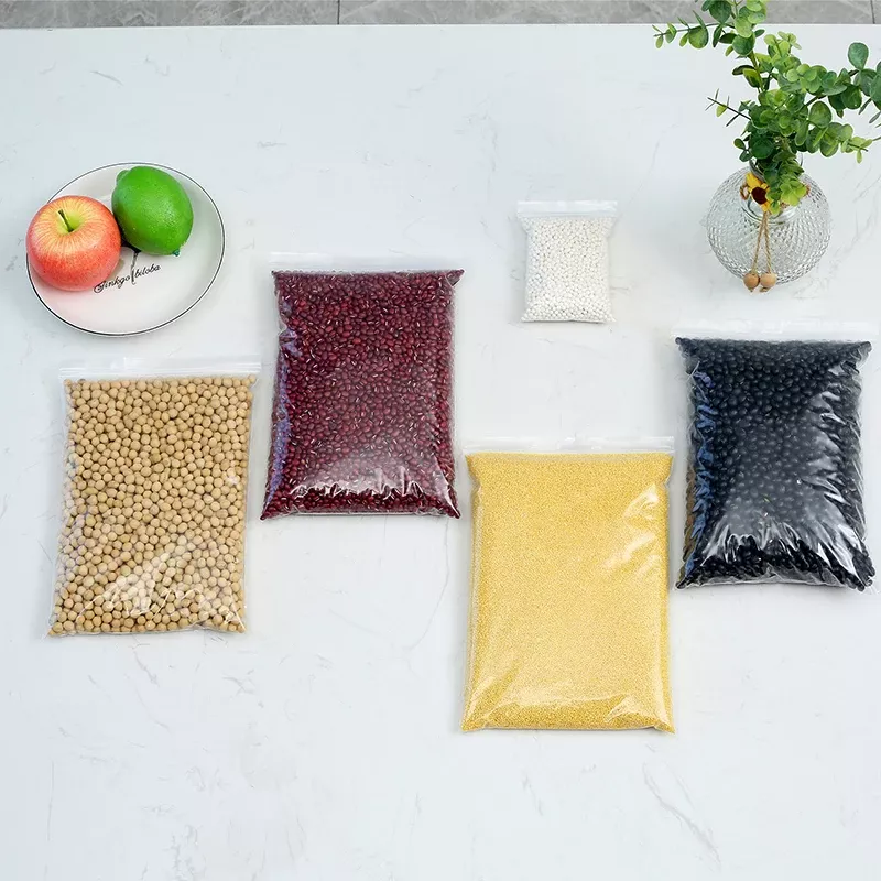 Set 100 pungi cu fermoar zip 35x45 cm, din polietilenă, cu gaură de agățare