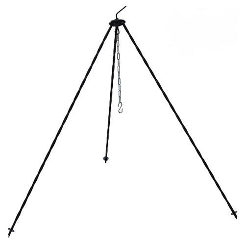 Trepied pentru ceaun 1,25 m din fier vopsit, cu lant si carlig