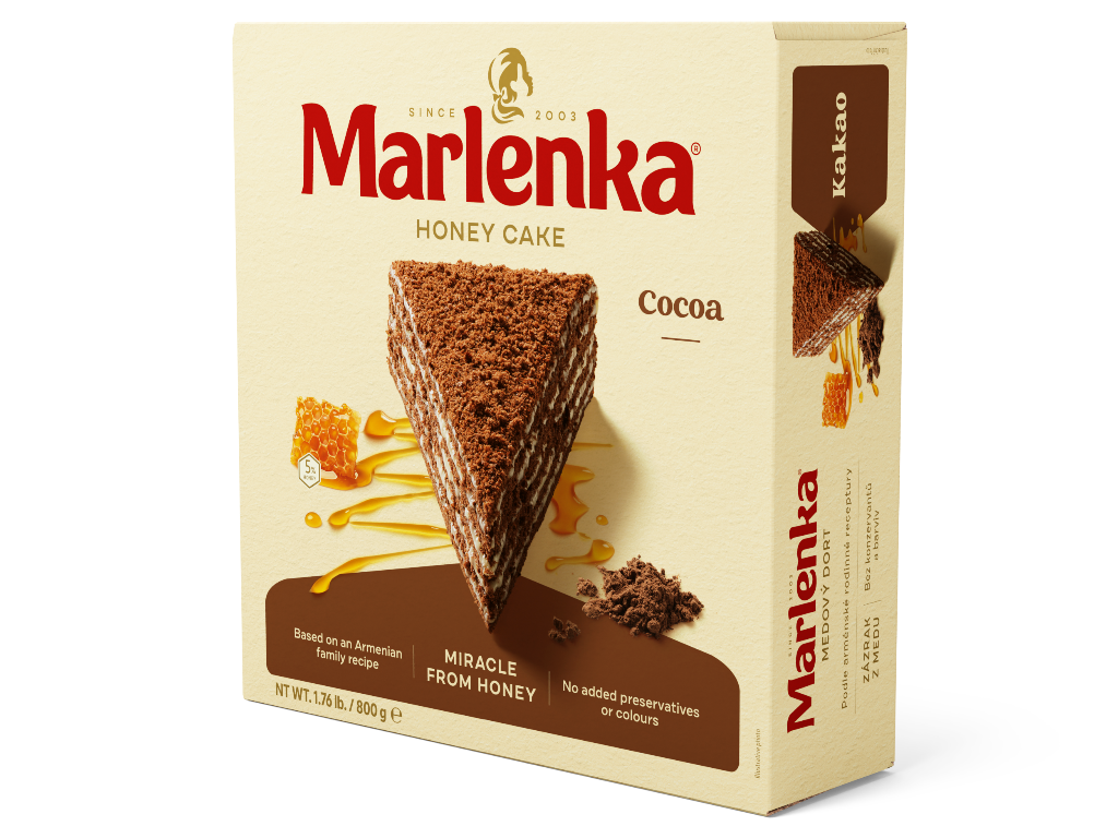 Tort Marlenka cu miere și cacao 800 g, desert fin pentru momente speciale