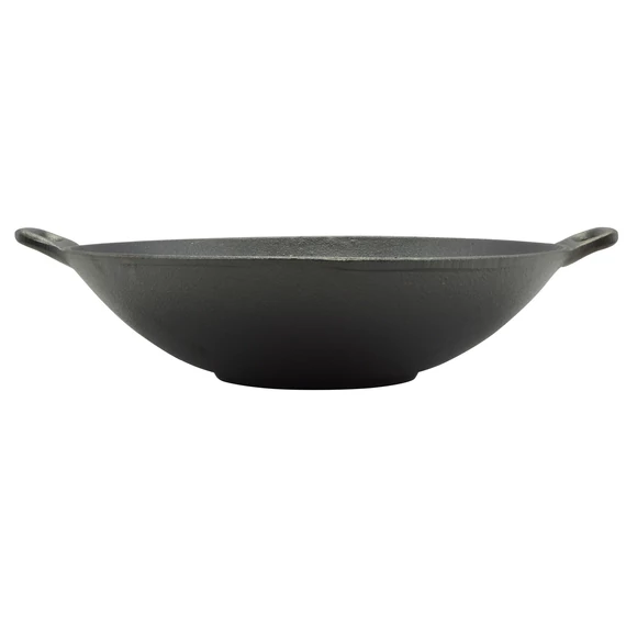 Wok mare din fontă Perfect Home, 36,6 cm, pentru sotare rapidă